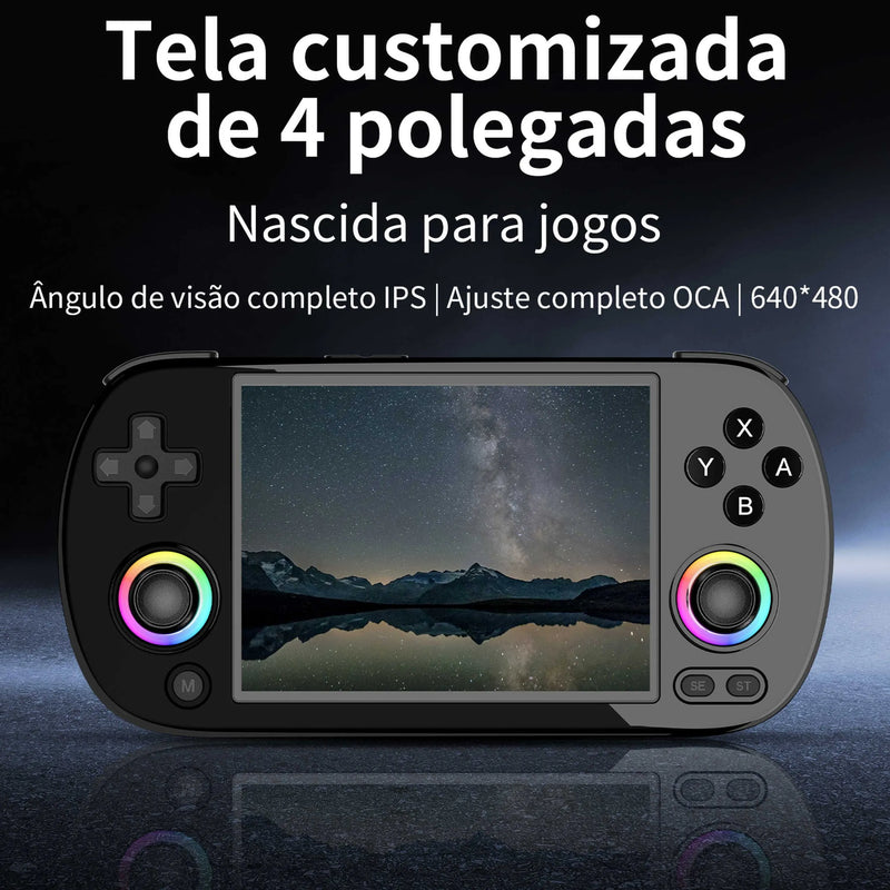 ANBERNIC RG40XX H Console De Jogo Portátil 4.0 Polegadas Suporte De Joystick De Tela IPS 5g WiFi Bluetooth RGB Iluminação Retro Vídeo Game