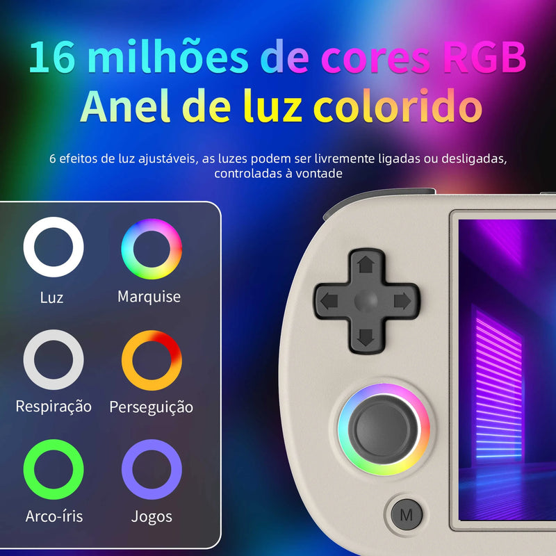 ANBERNIC RG40XX H Console De Jogo Portátil 4.0 Polegadas Suporte De Joystick De Tela IPS 5g WiFi Bluetooth RGB Iluminação Retro Vídeo Game