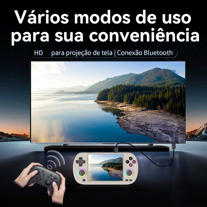 ANBERNIC RG40XX H Console De Jogo Portátil 4.0 Polegadas Suporte De Joystick De Tela IPS 5g WiFi Bluetooth RGB Iluminação Retro Vídeo Game