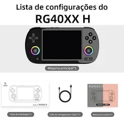 ANBERNIC RG40XX H Console De Jogo Portátil 4.0 Polegadas Suporte De Joystick De Tela IPS 5g WiFi Bluetooth RGB Iluminação Retro Vídeo Game